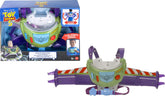 Mattel jetpack vista frontal, diseño fiel y llamativo para juego