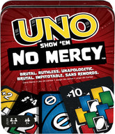 Mattel Games lata frontal del UNO Show 'em No Mercy para transporte seguro