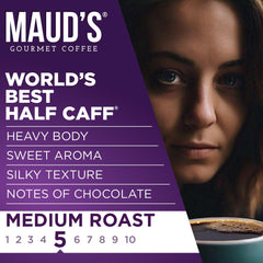 MAUD'S taza de espresso preparada desde cápsula mostrando cuerpo y crema equilibrada