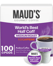 MAUD'S caja frontal de 100 cápsulas mostrando diseño y cantidad, ideal para uso diario