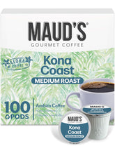 MAUD'S front packaging showing 100 pods and clear product labeling for convenience