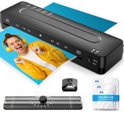 MAXDONE front view showing compact laminator and power indicator, great for home use