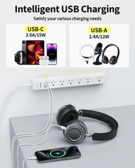 Maxpw detalle de puertos USB y Type-C para carga optimizada de dispositivos