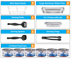 MAXYGIFT bandeja 9x13 detalle del aluminio resistente y facilidad para servir