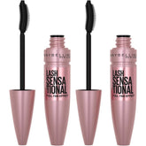 Maybelline pack frontal mostrando dos tubos y beneficio de intensidad