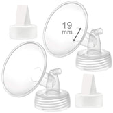 Maymom flange 19mm frontal mostrando ajuste y compatibilidad