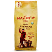 Mayorga empaque frontal mostrando 2 lb y beneficios orgánicos