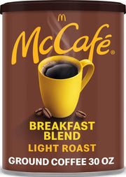 McCafe canister front showing label and 30 oz size for easy identification