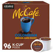 McCafe front packaging showing 96-count and clear product benefit