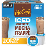 McCafé caja frontal K-Cup mostrando variedad lista para preparar