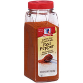 McCormick frasco frente mostrando contenido rojo vibrante y facilidad de uso