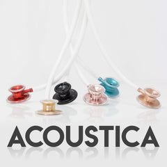 MDF Instruments chestpiece closeup highlighting aluminum dual‑head and clear acoustic detail