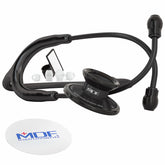 MDF Instruments Acoustica front view showing lightweight frame and black finish for portability