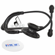 MDF Instruments Acoustica front view showing lightweight frame and black finish for portability