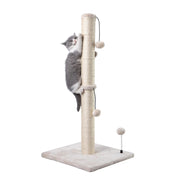 MECOOL front view of 34-inch sisal post showing stable design and space-saving benefit