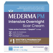Mederma front packaging showing product name and benefits for scar improvement