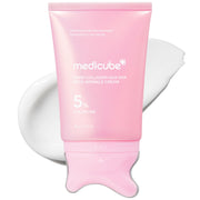medicube front packaging showing neck cream and applicator for easy storage