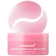 medicube parches hidrogel front mostrando producto y beneficio reafirmante