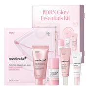 medicube kit pdrn presentación frontal mostrando todos los productos, conveniente para viaje