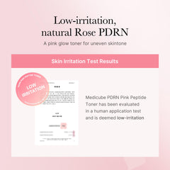 medicube tónico PDRN Rose aplicación en manos para absorber rápido