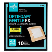 Medline Optifoam Gentle EX front packaging showing product and count for informed purchase