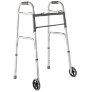 Medline front view of walker showing frame and wheels for stable mobility
