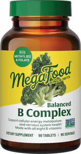 MegaFood bottle front packaging showing label and benefits