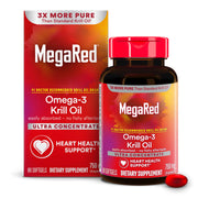 MegaRed front packaging showing krill oil benefits and 80ct supply