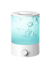 MEGAWISE frontal del humidificador mostrando diseño compacto y capacidad