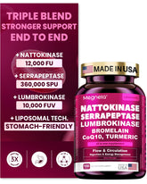 MEGNETA front bottle view showing supplement label and potency benefits