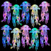 MEIWUTIE vista frontal del paquete con 10 linternas medusa, decoración completa