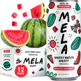 Mela Water front can showing label and refreshing watermelon benefit