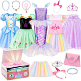 Meland vista frontal del baúl mostrando prendas y accesorios, fomenta juego creativo