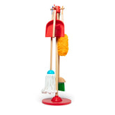 Melissa & Doug front packaging showing complete 6-piece cleaning set for pretend play