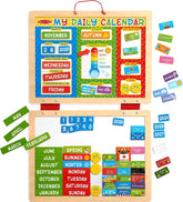 Melissa & Doug vista frontal del calendario magnético, organización diaria fácil