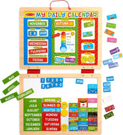 Melissa & Doug vista frontal del calendario magnético, organización diaria fácil