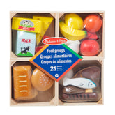 Melissa & Doug vista frontal del set de 21 piezas para juego y aprendizaje
