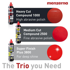 menzerna label close-up on HCC1000 showing product identity and professional trust