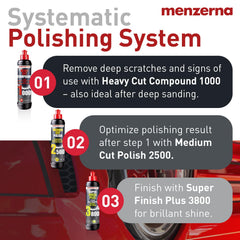 menzerna texture close-up showing polish residue removed and surface refinement