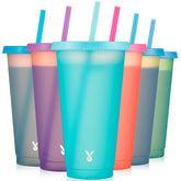 Meoky vaso frontal pack de 6 mostrando diseño apilable y practicidad