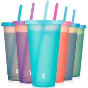 Meoky vaso frontal pack de 6 mostrando diseño apilable y practicidad