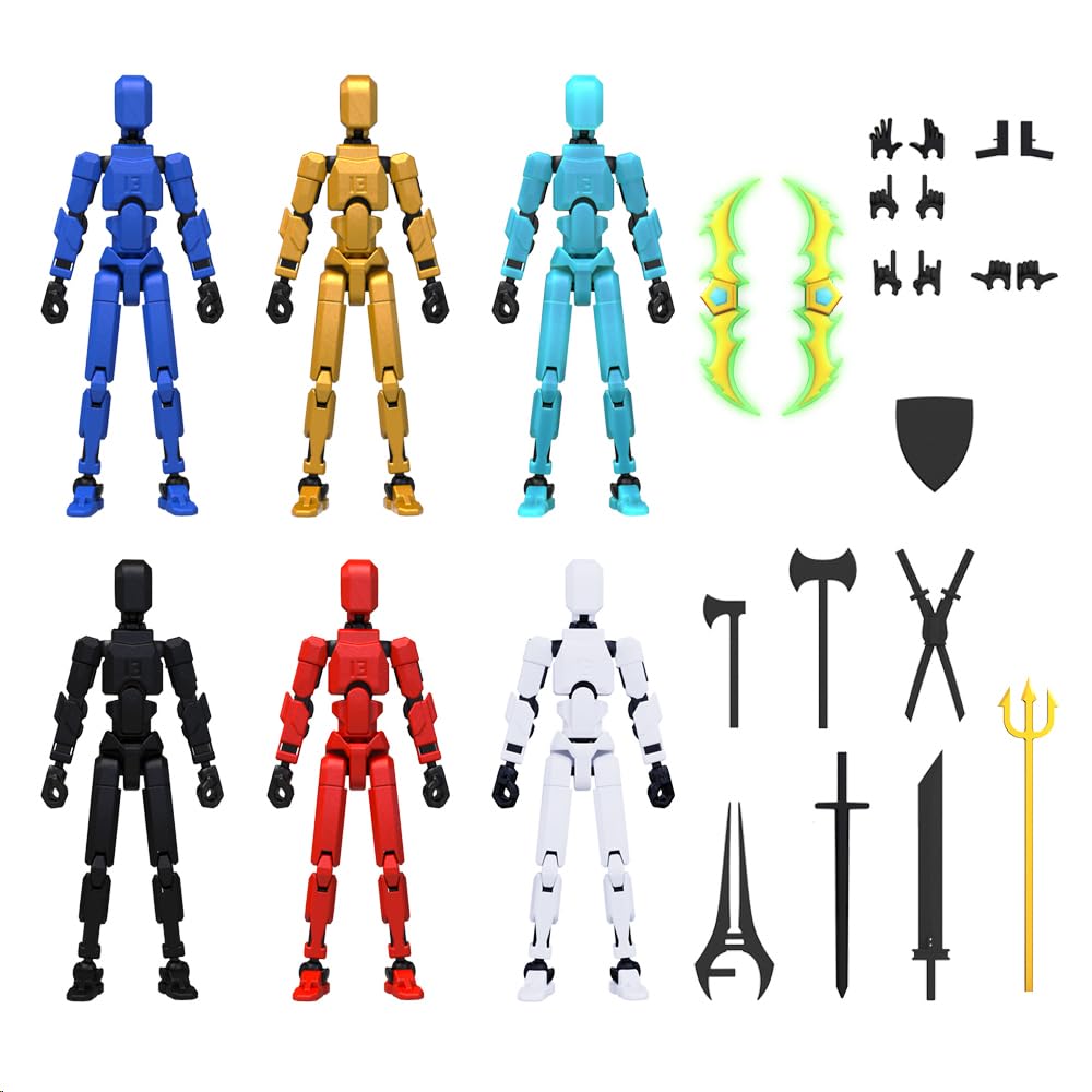 MerryXD vista frontal del pack de seis figuras, ideal para coleccionar