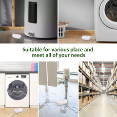 METAK detector colocado en sótano mostrando alerta sonora inmediata