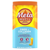 Metamucil frente del envase mostrando 90 dosis y sabor naranja para conveniencia diaria