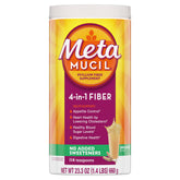 Metamucil front packaging showing tub and brand for easy identification and trust