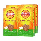 Metamucil envase frontal Apple Crisp mostrando porciones y beneficios de fibra