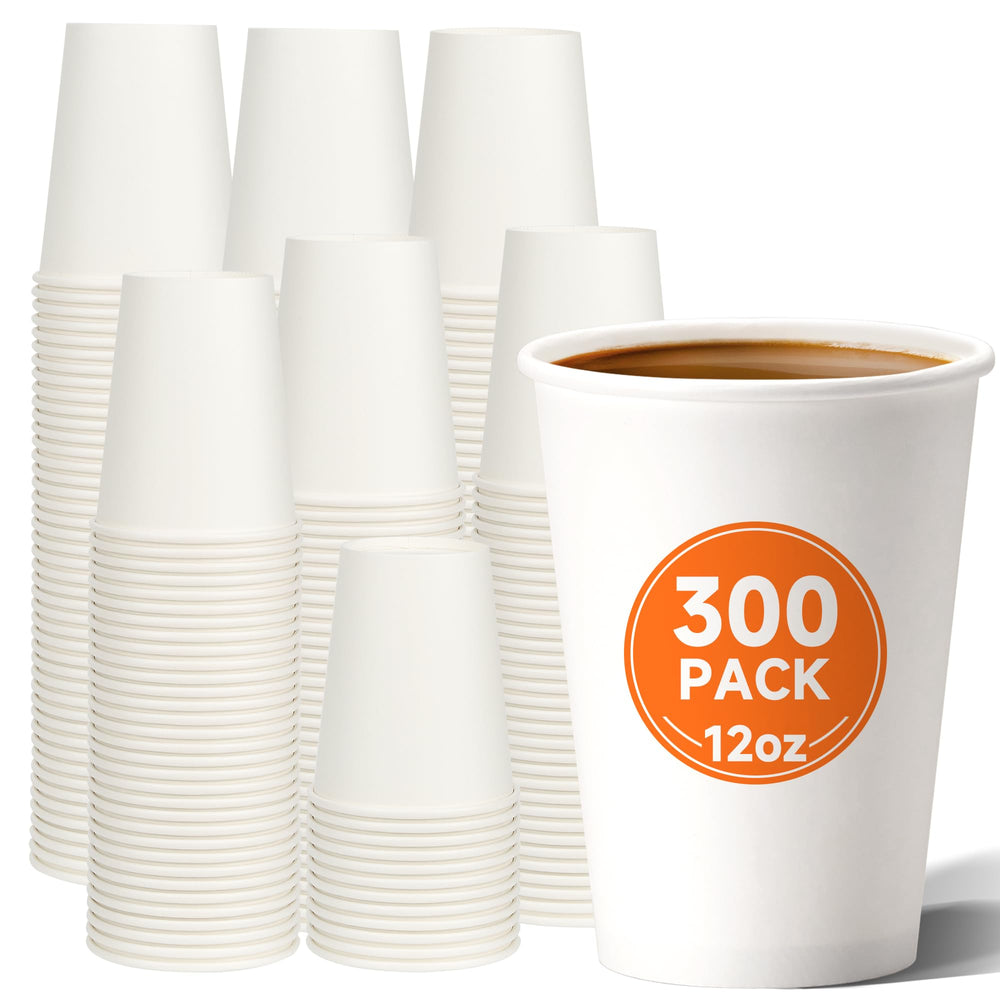 METAPRINT vaso 12 oz frontal mostrando diseño blanco y uso profesional