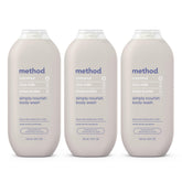 Method gel de ducha frontal paquete de tres, presentación práctica y ahorro