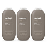 Method bottle front packaging showing cedar cypress scent and clear benefits