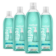Method Waterfall front packaging showing four refill bottles and eco messaging